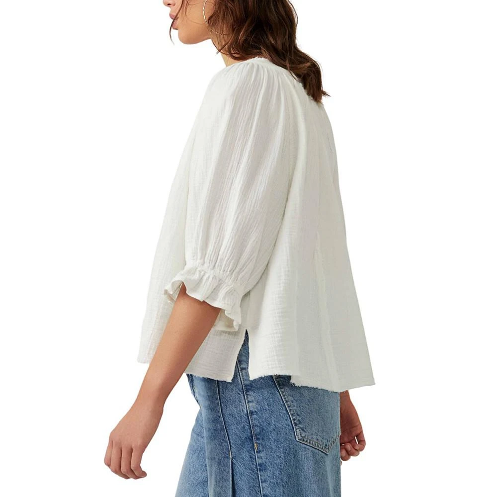 商品Free People|Women's Lucy Cotton Button-Front Swing Blouse,价格¥441,第3张图片详细描述