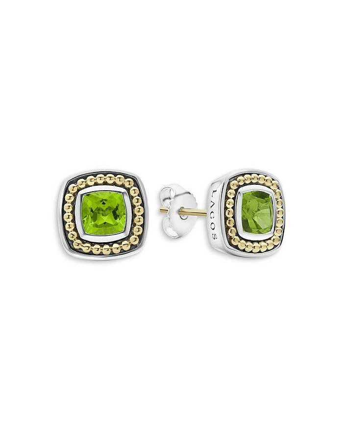 商品LAGOS|18K Yellow Gold & Sterling Silver Rittenhouse Peridot Stud Earrings,价格¥7066,第4张图片详细描述