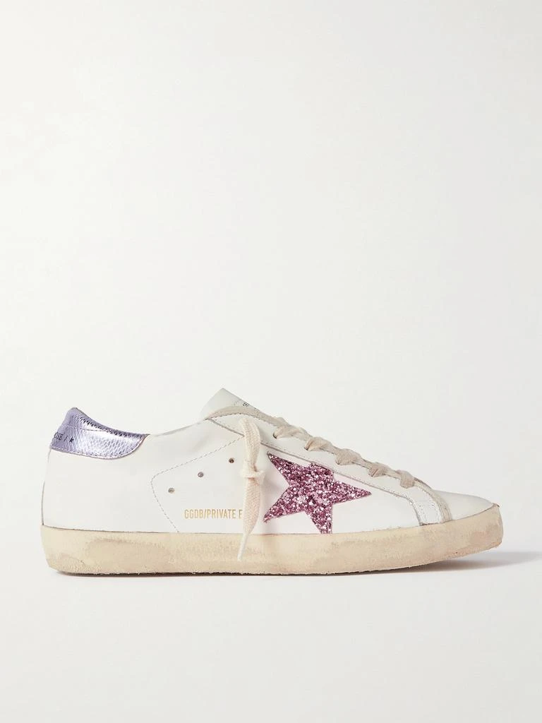 商品Golden Goose|Superstar 亮片金葱仿旧仿蛇纹边饰皮革运动鞋  - IT35,价格¥4889,第1张图片