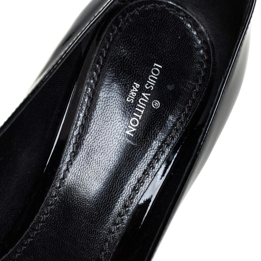 Louis Vuitton Black Patent Leather Applique Embellished Pointed Toe Pumps Size 39.5 商品