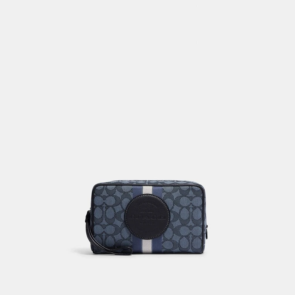 商品Coach|Coach Outlet Dempsey Boxy Cosmetic Case 20 In Signature Jacquard With Stripe And Coach Patch,价格¥520,第1张图片