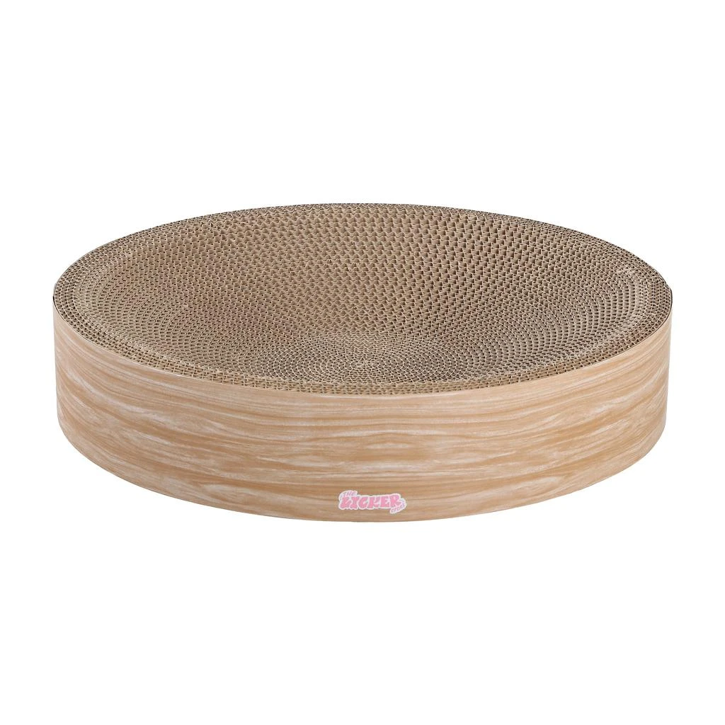 Nelson 20.13" Modern Cardboard Round Bowl Cat Scratcher with Catnip, Light Pink/Multi 商品