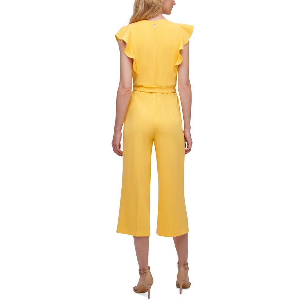 商品Tommy Hilfiger|Flutter-Sleeve Cropped Jumpsuit,价格¥1026,第4张图片详细描述