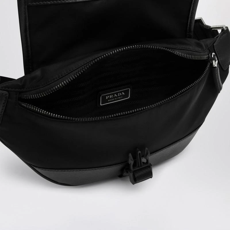 Black Re-Nylon and Saffiano shoulder bag 商品