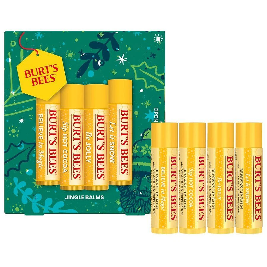 商品Burt's Bees|Jingle Balms Lip Balm Holiday Gift Set, 100% Natural Origin, Beeswax,价格¥100,第3张图片详细描述