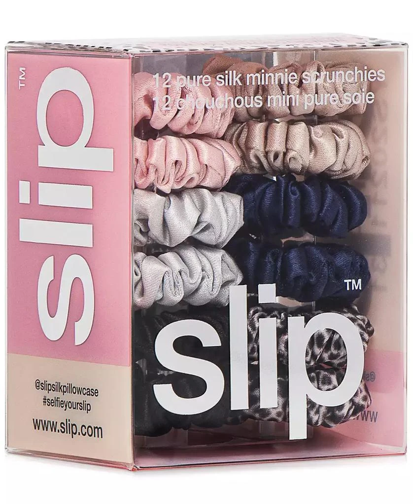 商品Slip|12-Pc. Pure Silk Minnie Scrunchies Classic Set,价格¥297,第3张图片详细描述