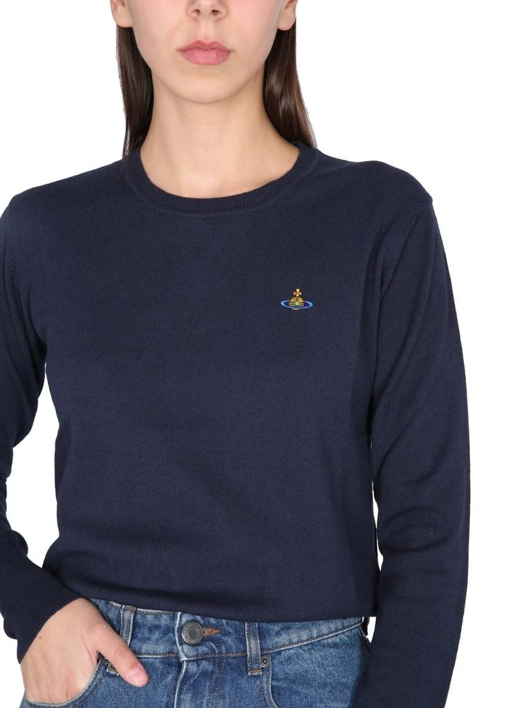 商品Vivienne Westwood|Vivienne Westwood Orb Embroidered Crewneck Jumper,价格¥1214,第4张图片详细描述