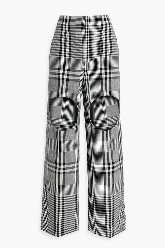 商品Burberry|Knit-paneled checked wool blazer,价格¥4607,第1张图片