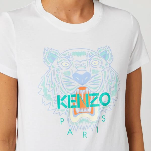 商品Kenzo|KENZO Women's 经典虎头T恤 - White,价格¥564,第4张图片详细描述