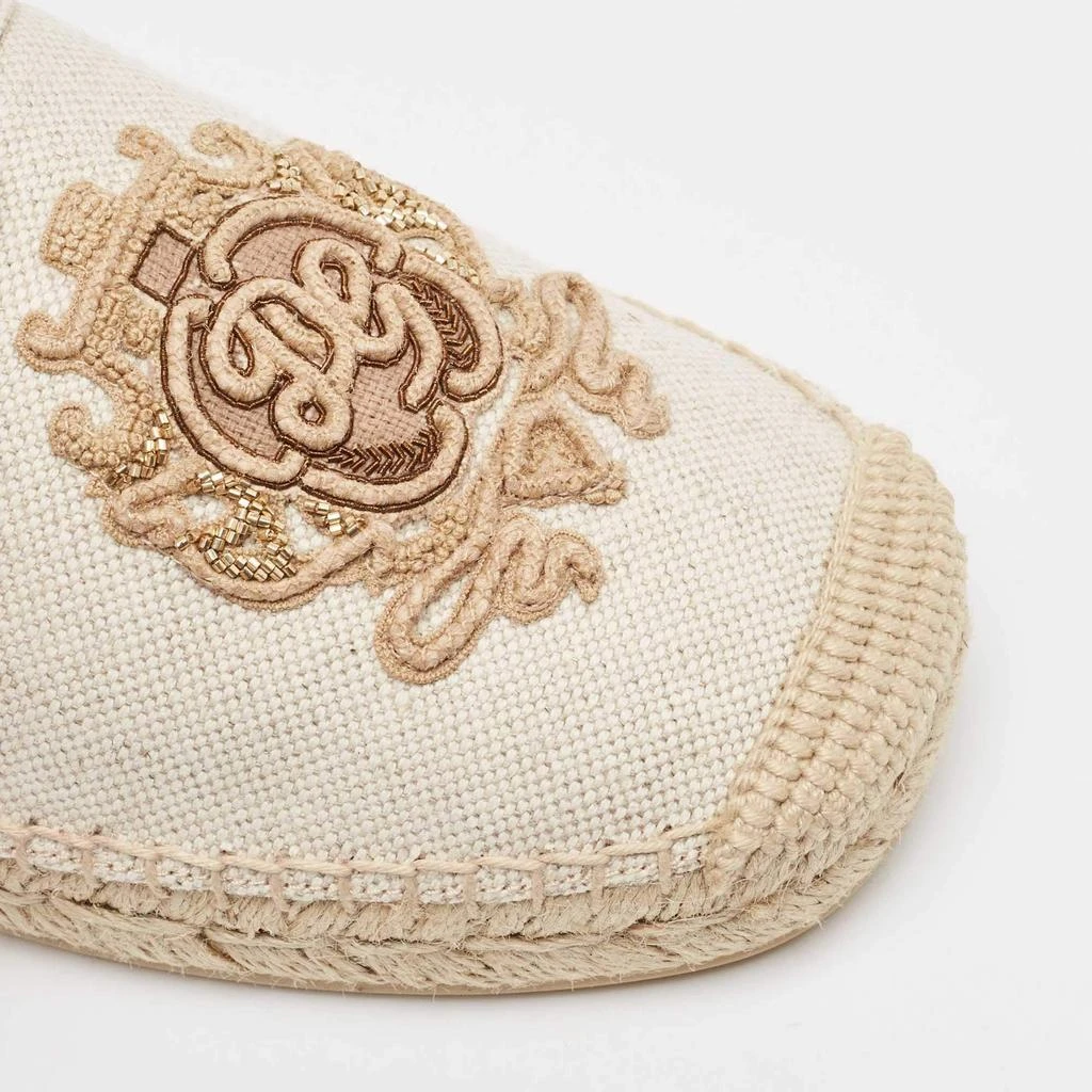 Dolce & Gabbana Beige Canvas Embroidered Slip On Espadrilles Size 40 商品