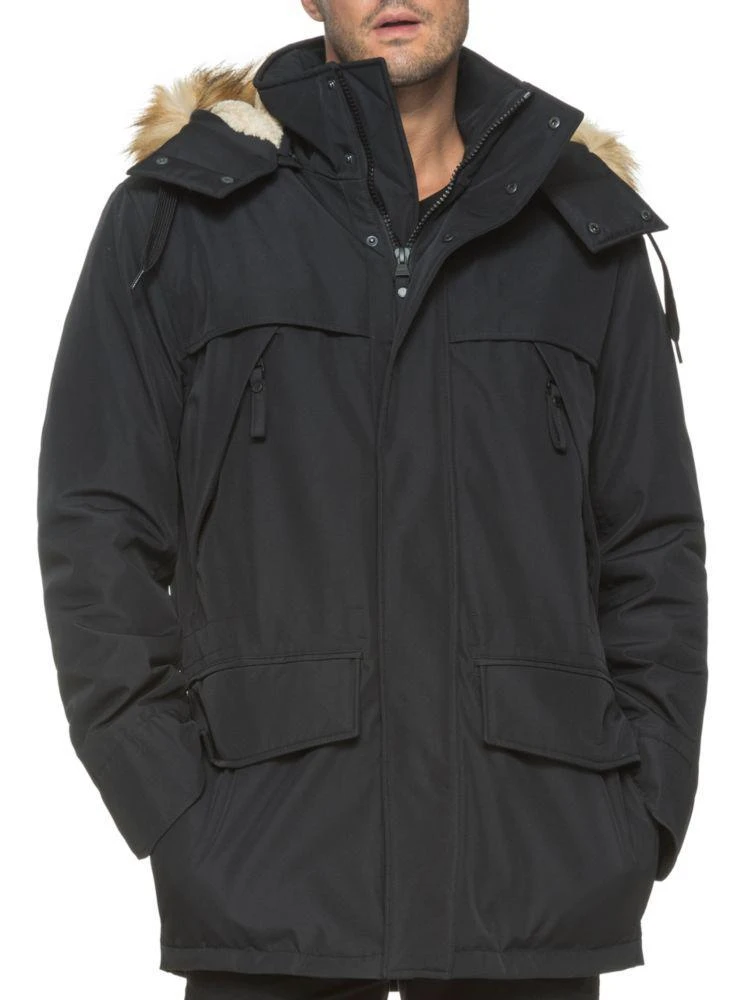 商品Marc New York by Andrew Marc|Stowe Faux Fur Trimmed Hooded Jacket,价格¥1056,第1张图片