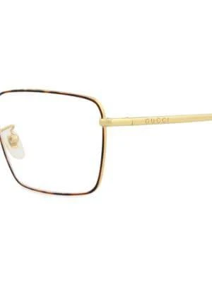 商品Gucci|55MM Rectangle Eyeglasses,价格¥1919,第3张图片详细描述