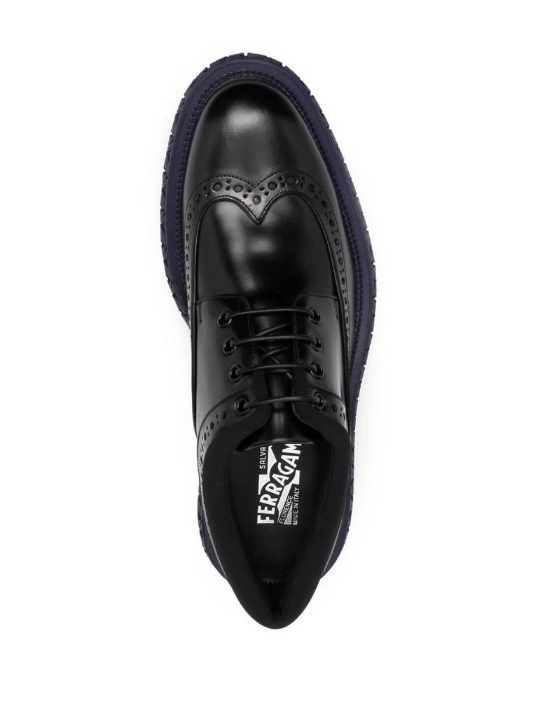 商品Salvatore Ferragamo|Salvatore ferragamo men's black leather lace up shoes,价格¥5606,第4张图片详细描述