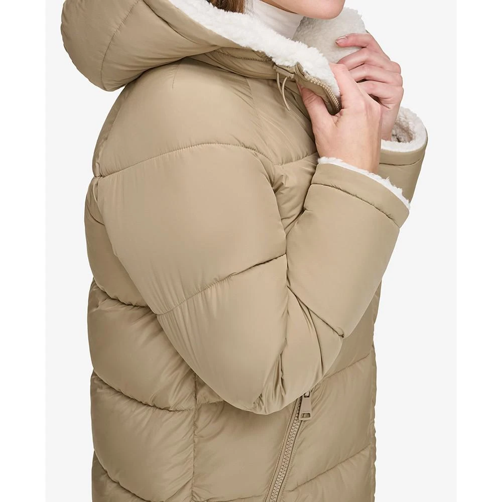 商品Calvin Klein|Women's Faux-Fur-Lined Hooded Puffer Coat,价格¥871,第4张图片详细描述