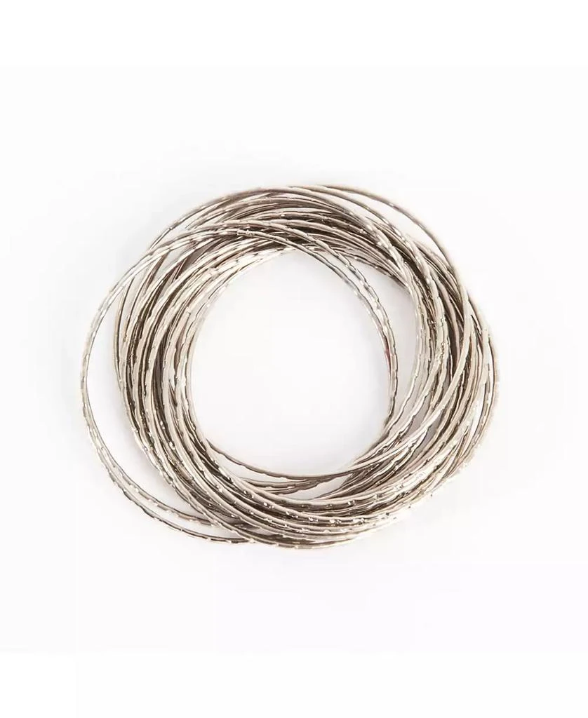 商品Saro Lifestyle|Metallic Bronze Metal Bangled Napkin Ring, Set of 4,价格¥243,第1张图片