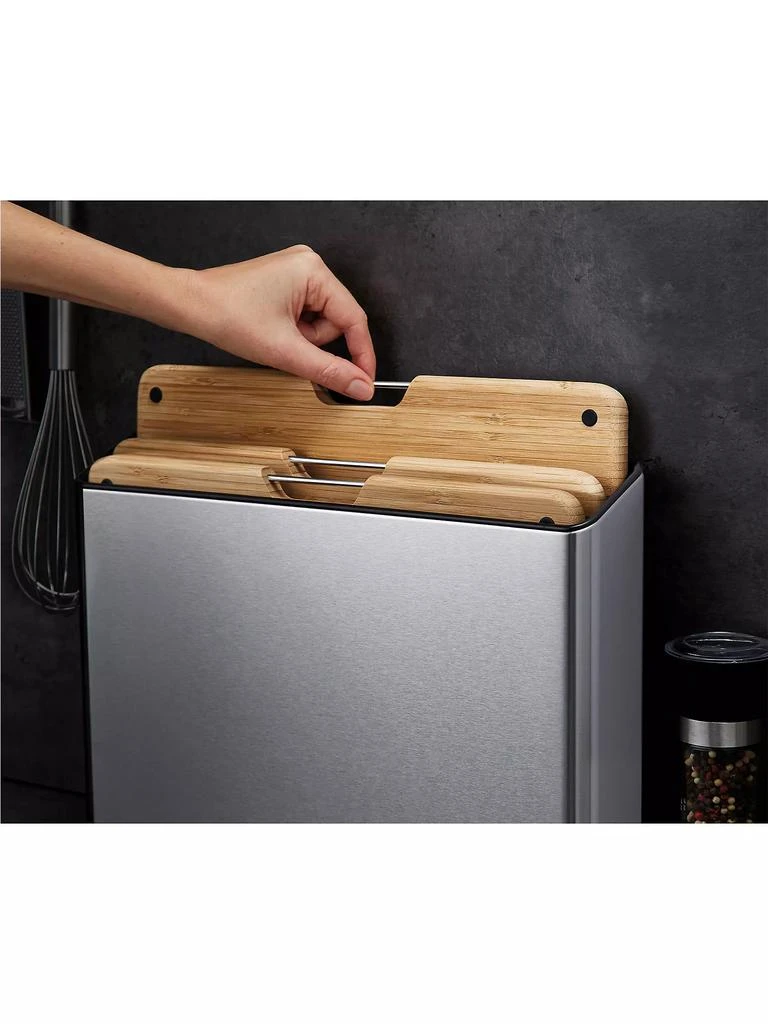 商品Joseph Joseph|Folio 3-Piece Bamboo Chopping Board & Steel Stand Set,价格¥680,第3张图片详细描述