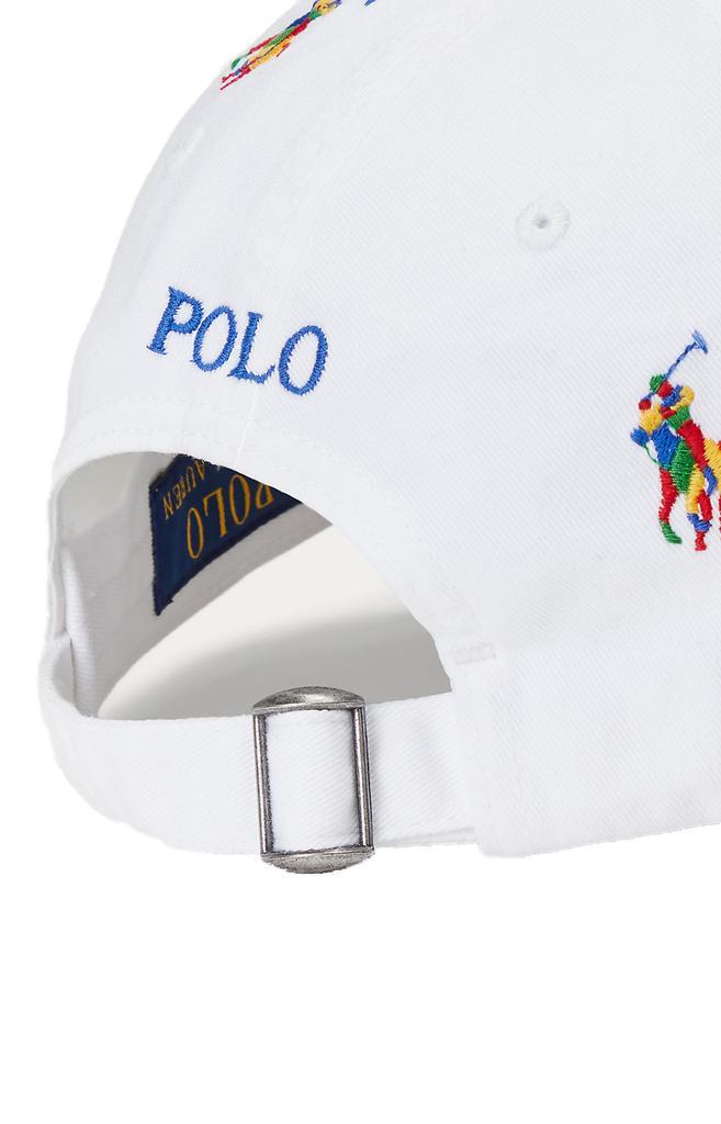 商品Ralph Lauren|Rainbow-Hued All Over Pony Chino Ball Cap - Pure White,价格¥405,第5张图片详细描述