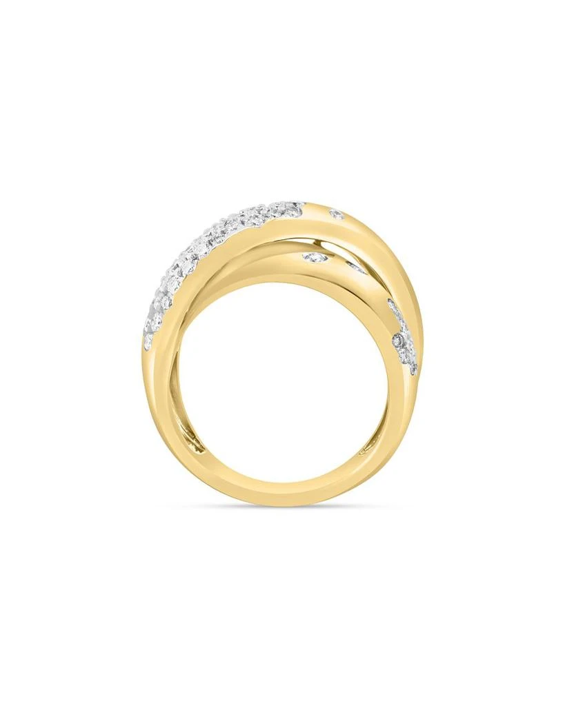 Diamond Pavé Crossover Ring in 14K Yellow Gold 商品