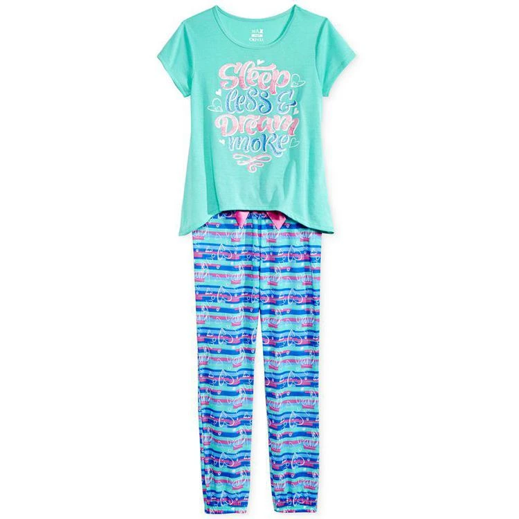 商品Max & Olivia|大/小童2-Pc. Sleep Less & Dream More Pajama Set, Little Girls (2-6X), Big Girls (7-16)), Created for Macy's,价格¥80,第2张图片详细描述