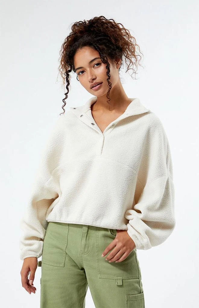 商品PacSun|Ski Half Snap Cropped Sweatshirt,价格¥275,第1张图片详细描述