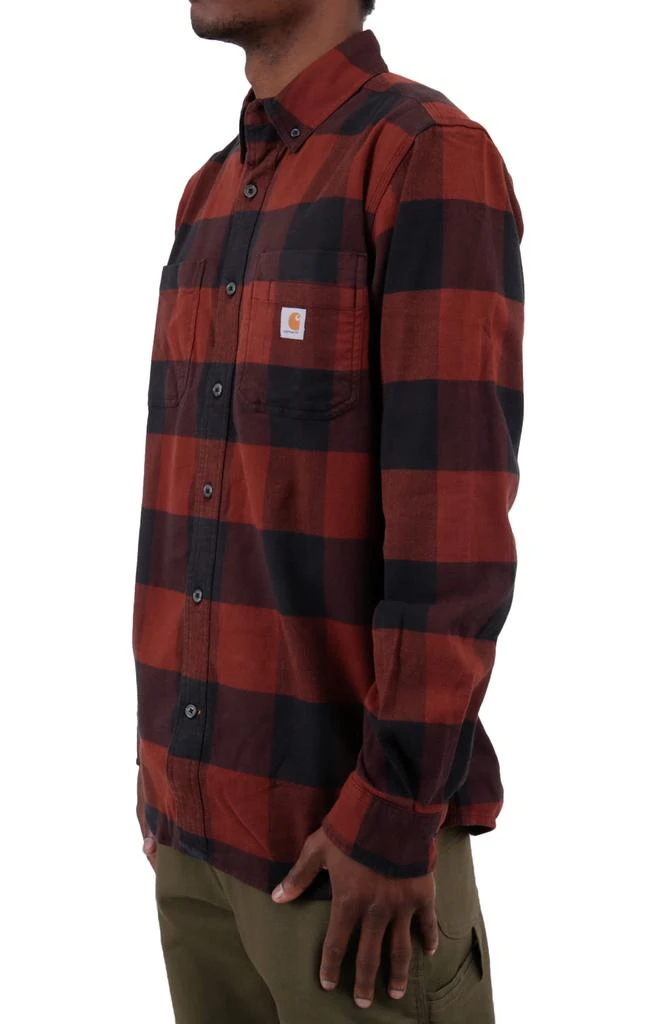 商品Carhartt|(105432) Rugged Flex Relaxed Fit MW Flannel L/S Plaid Shirt - Mineral Red,价格¥388,第2张图片详细描述