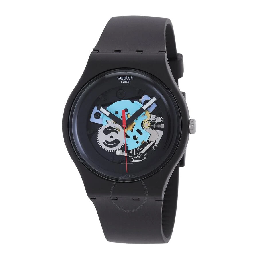 商品Swatch|Core Black Lacquered Quartz Black Dial Men's Watch SO29B107,价格¥476,第1张图片