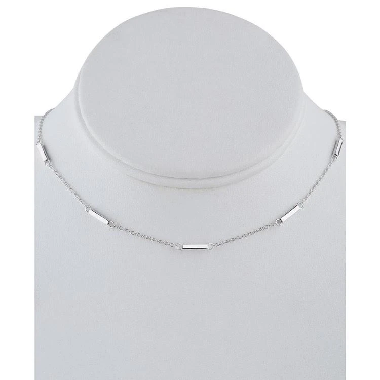 商品Giani Bernini|Polished Bar Chain Choker Necklace in Sterling Silver, Created for Macy's,价格¥152,第2张图片详细描述