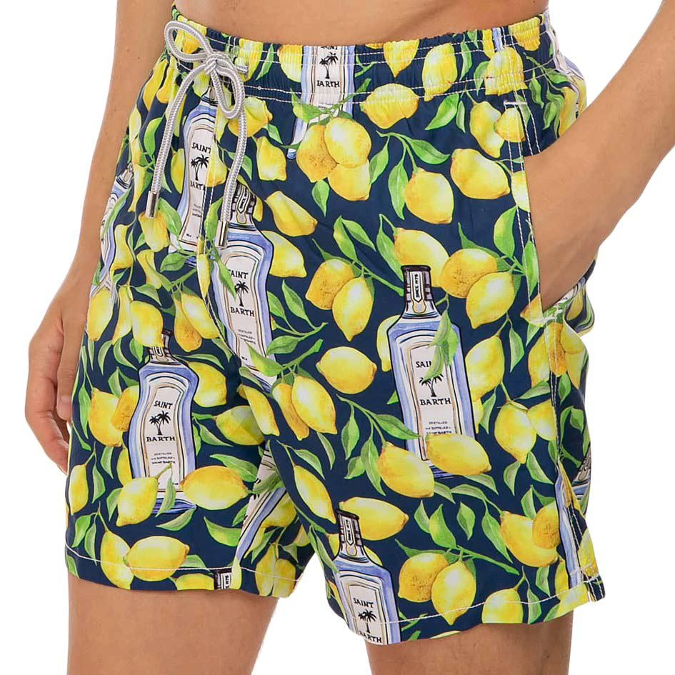 商品Mc2 Saint Barth|MC2 Saint Barth Man Classic Swim Shorts With Gin Lemon Print,价格¥1056,第4张图片详细描述