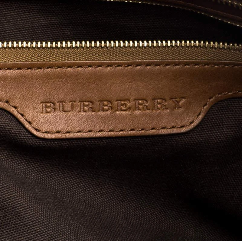 Burberry Brown Smoke Check PVC and Leather Tote 商品