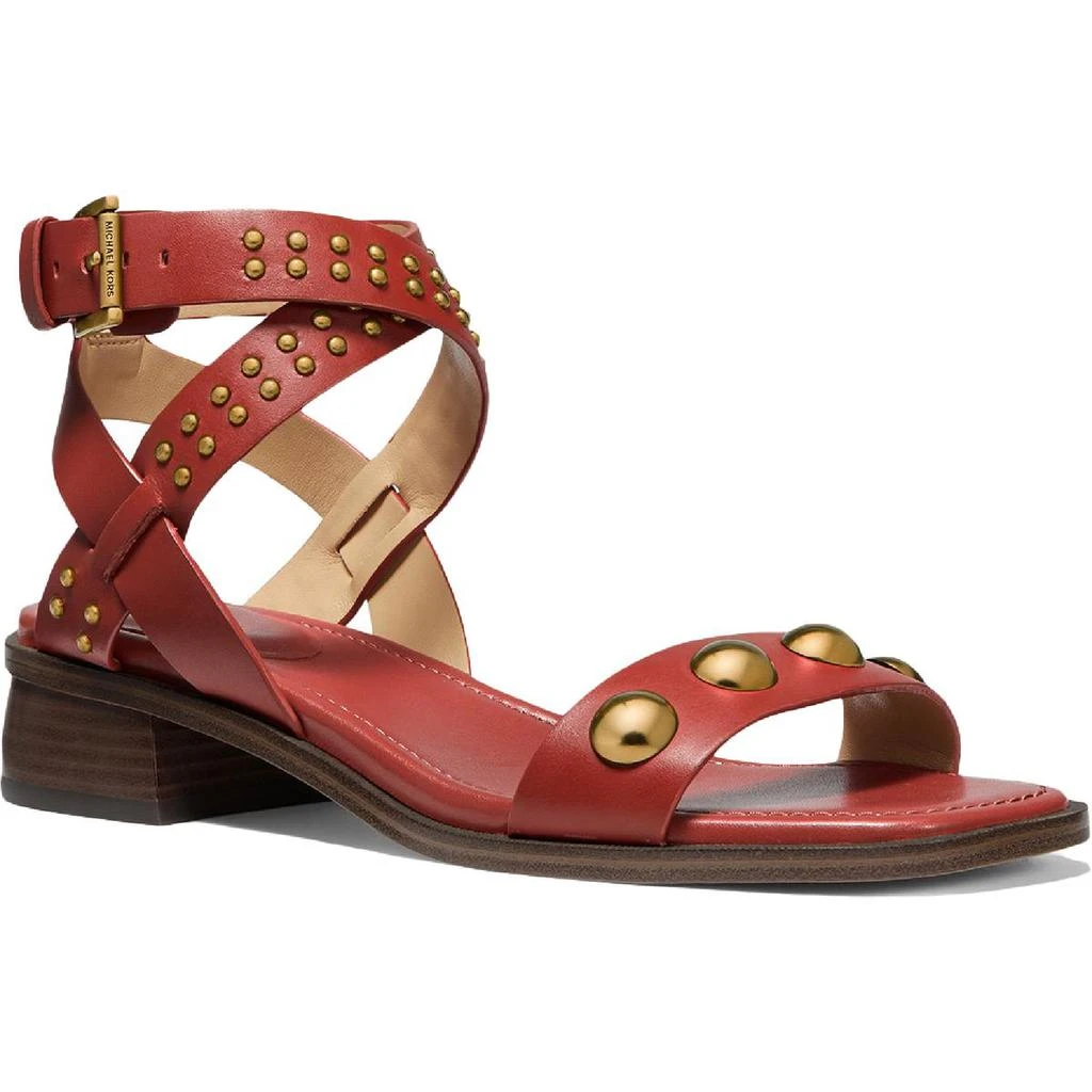 商品Michael Kors|MICHAEL Michael Kors Womens Leather Slingback Flat Sandals,价格¥609,第1张图片