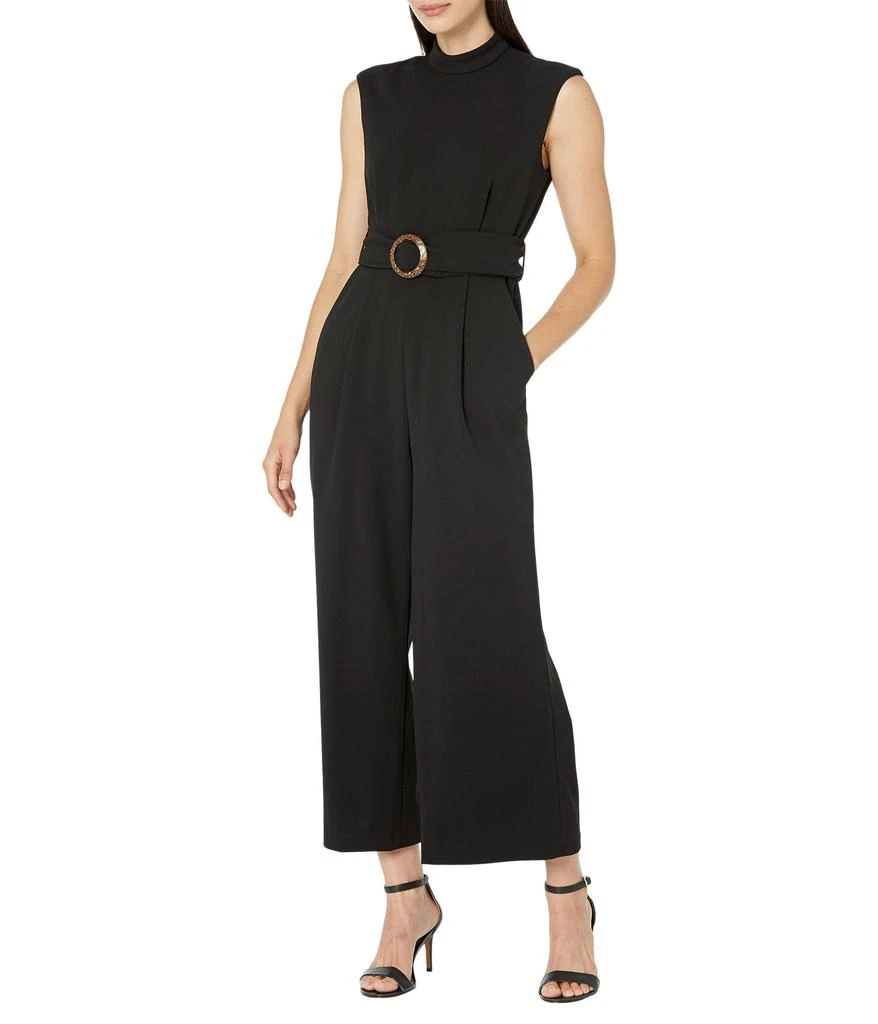 商品Calvin Klein|Mock Neck Sleeveless Jumpsuit with Belt,价格¥990,第1张图片