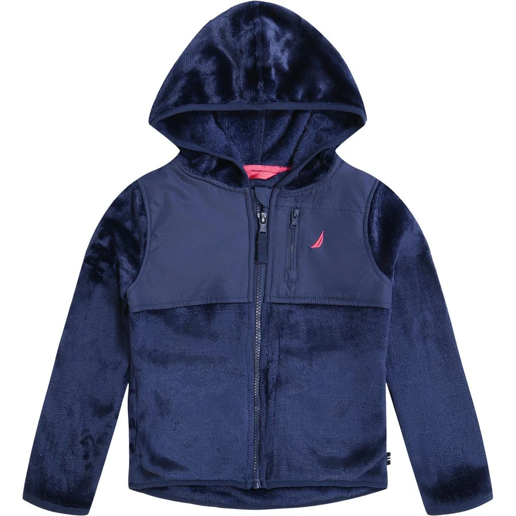 商品Nautica|Nautica Toddler Girls' Faux-Fur Nautex Hooded Jacket (2T-4T),价格¥158,第1张图片