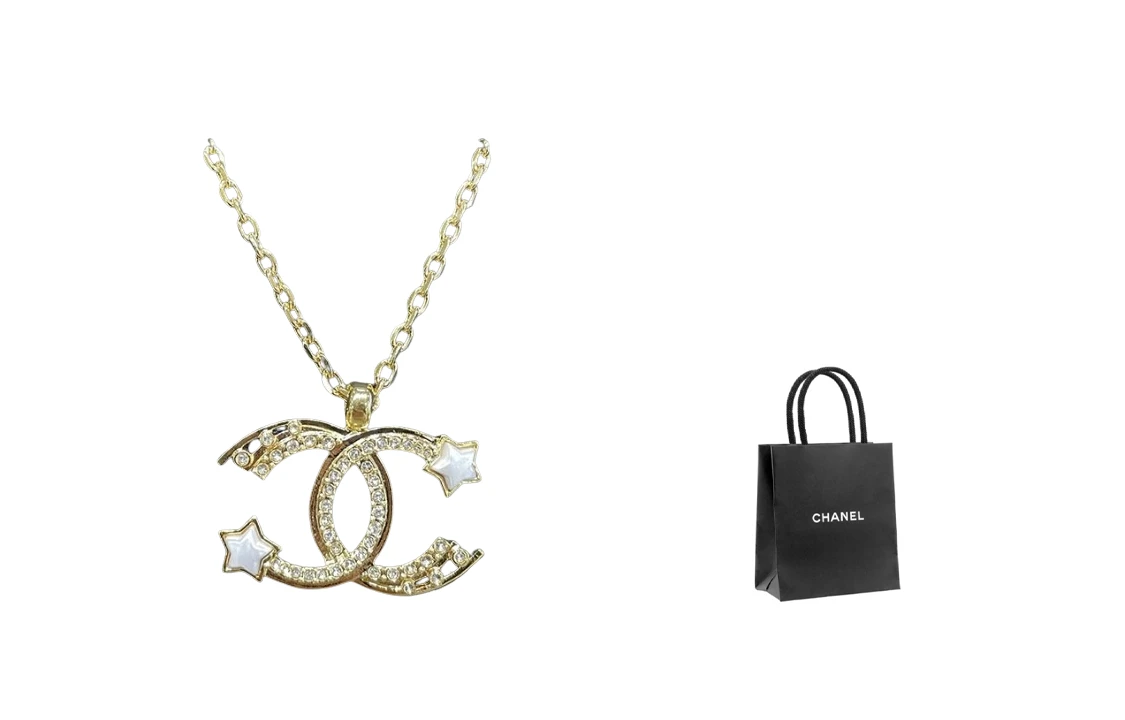 商品[国内直发] Chanel|【24C新品】 香奈儿 双C星星 项链 女款 金色,价格¥8605,第6张图片详细描述