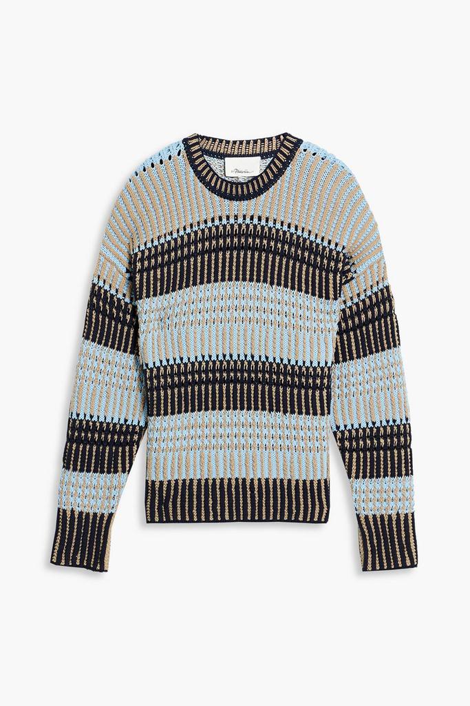Striped jacquard-knit sweater商品第1张图片规格展示