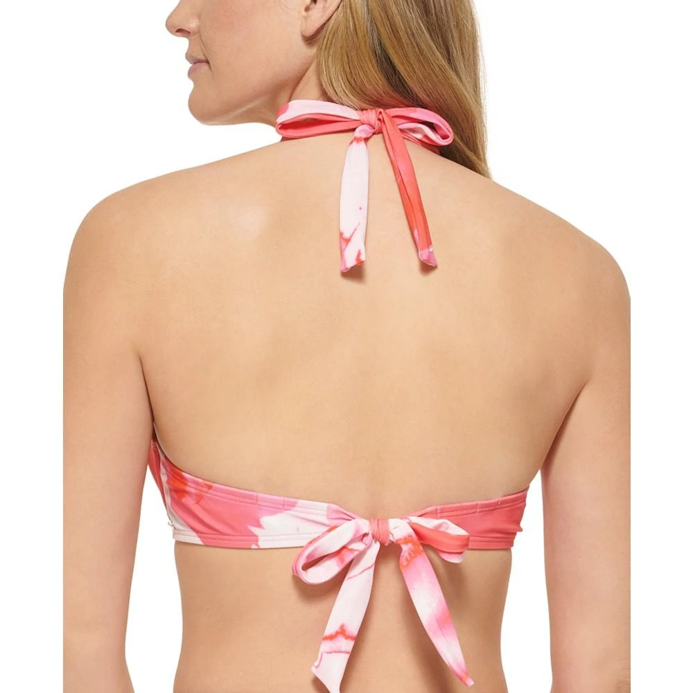 商品Calvin Klein|Women's Printed Pleated Underwire Convertible Bikini Bra Top,价格¥232,第2张图片详细描述