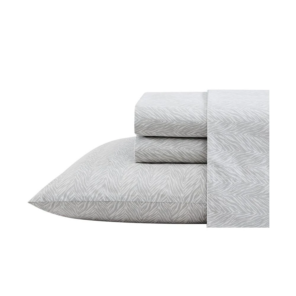 商品Kenneth Cole|CLOSEOUT! Urban Zebra Cotton Percale 4 Pc Sheet Set,价格¥690,第1张图片