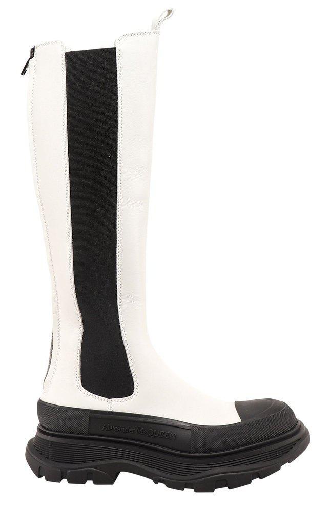 商品Alexander McQueen|Alexander McQueen Tread Slick Knee High Boots,价格¥6717,第1张图片