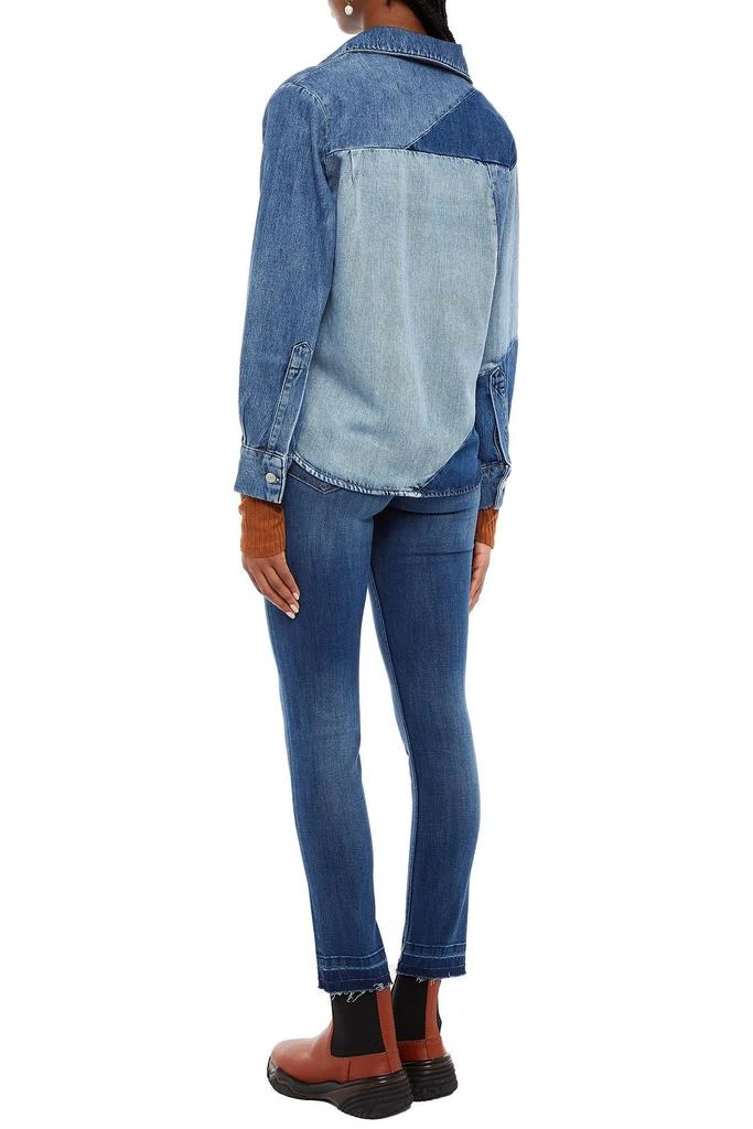 商品Maje|Cilly patchwork-effect faded denim jacket,价格¥635,第1张图片