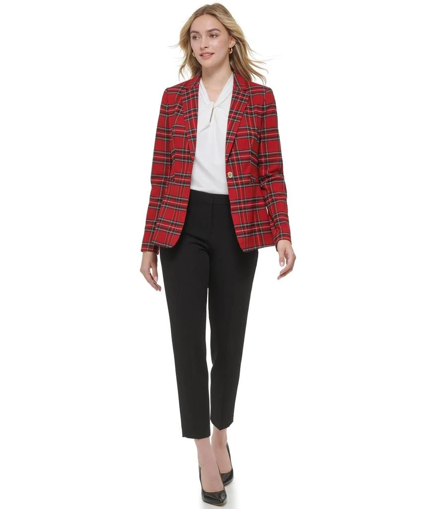 商品Tommy Hilfiger|Plaid One-Button Blazer,价格¥357,第4张图片详细描述