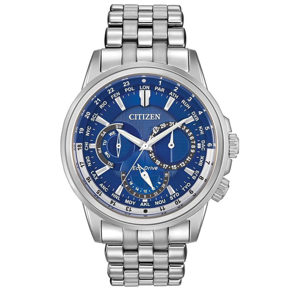 商品Citizen|Men's Eco-Drive Calendrier Stainless Steel Bracelet Watch 44mm BU2021-51L,价格¥2476,第1张图片