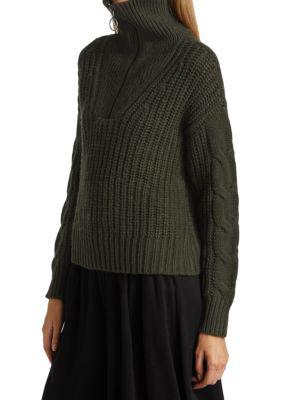 Cable-Knit Half-Zip Sweater商品第3张图片规格展示