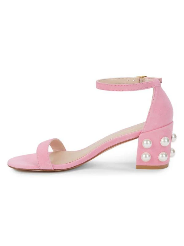 商品Stuart Weitzman|女式 人造珍珠粗跟凉鞋,价格¥1107,第4张图片详细描述