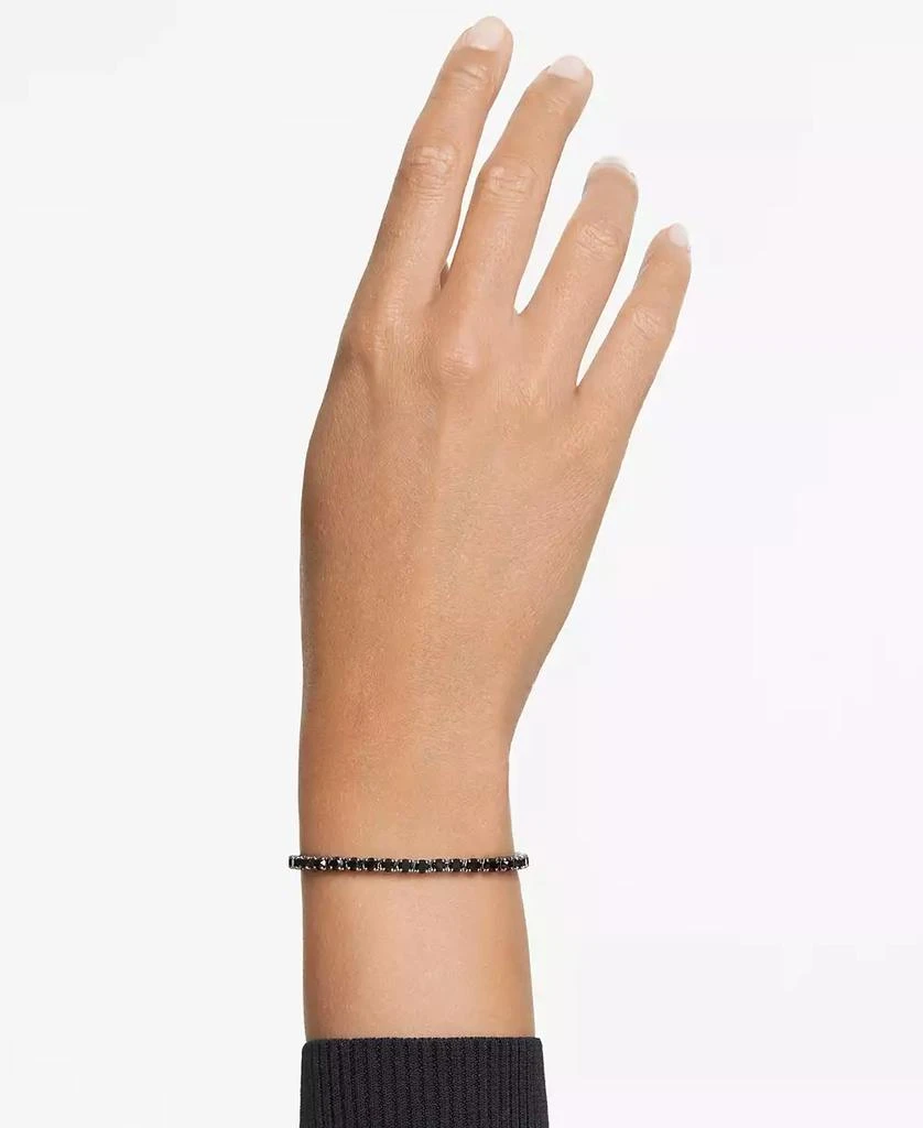 商品Swarovski|Medium Ruthenium-Plated Jet Crystal Tennis Bracelet,价格¥1720,第5张图片详细描述