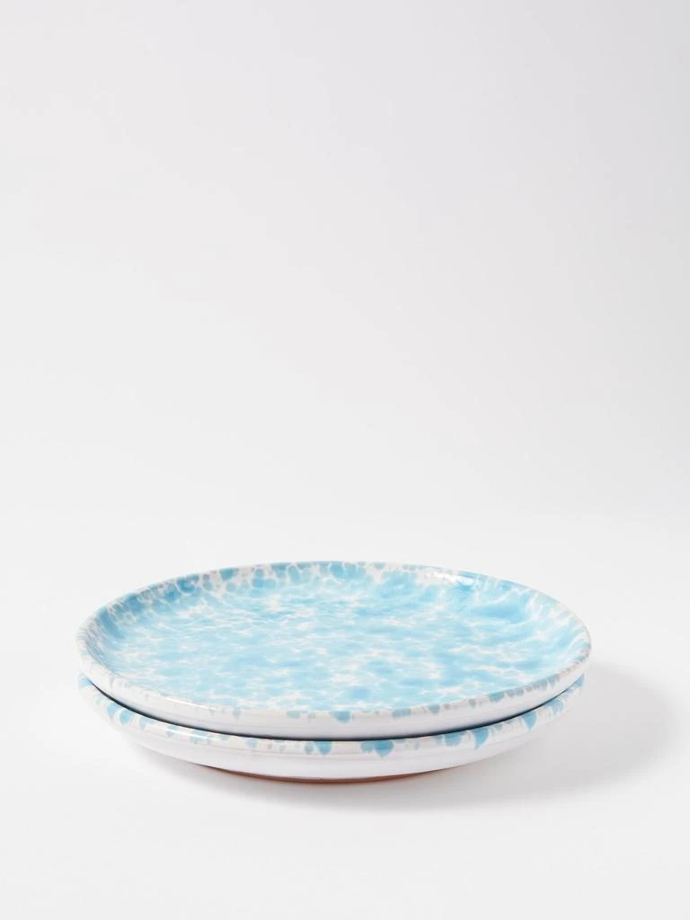 商品Mrs. Alice|Set of two splatter-print ceramic dinner plates,价格¥397,第5张图片详细描述