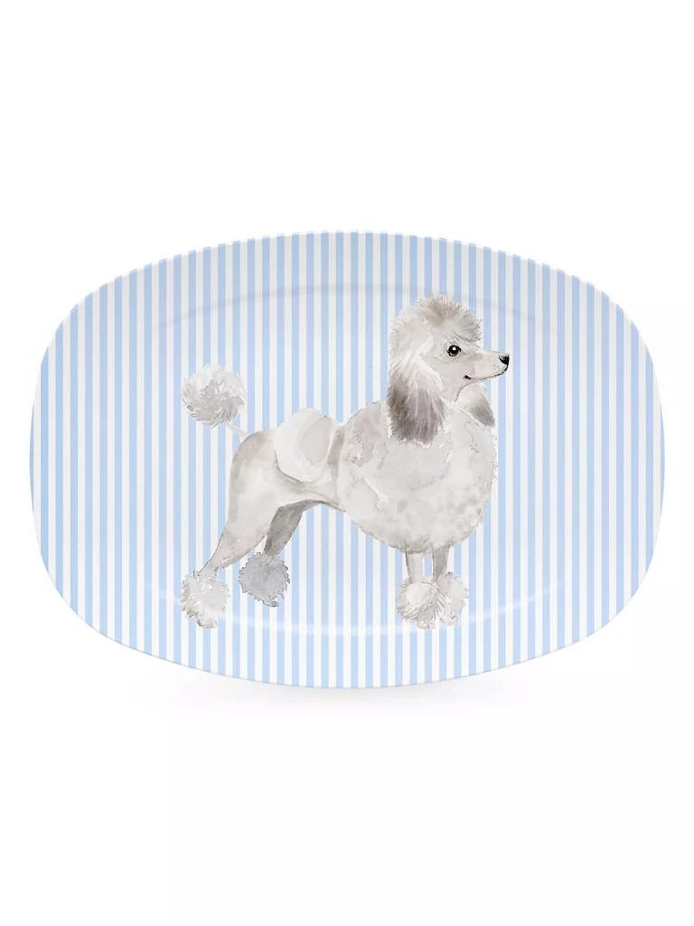 商品Mariposa|Woof Woof Best Friends White Poodle Platter,价格¥311,第1张图片