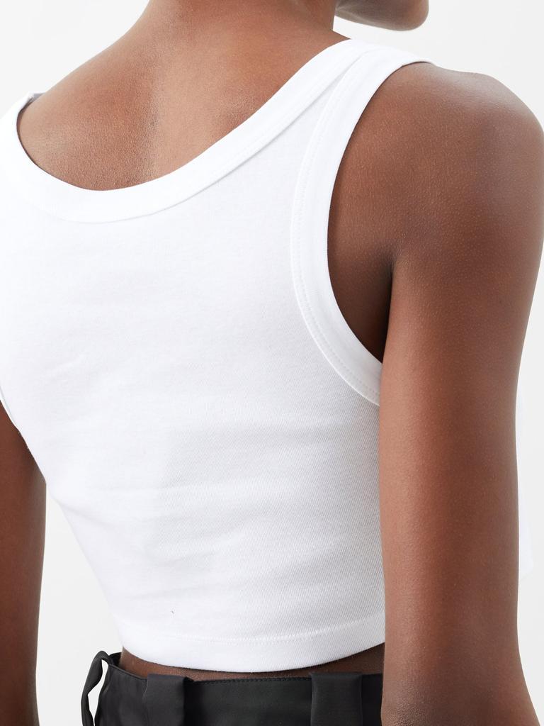 商品Prada|Triangle-logo cotton-jersey crop top,价格¥5323,第6张图片详细描述