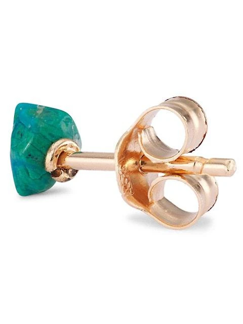 商品Ginette NY|Jala Solo 18K Rose Gold & Chrysocolla Single-Stud Earring,价格¥1269,第3张图片详细描述
