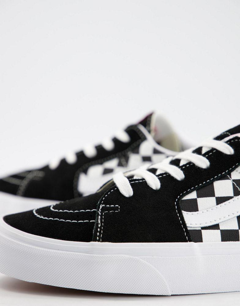 商品Vans|Vans Sk8-Low checkerboard suede trainers in black,价格¥375,第6张图片详细描述