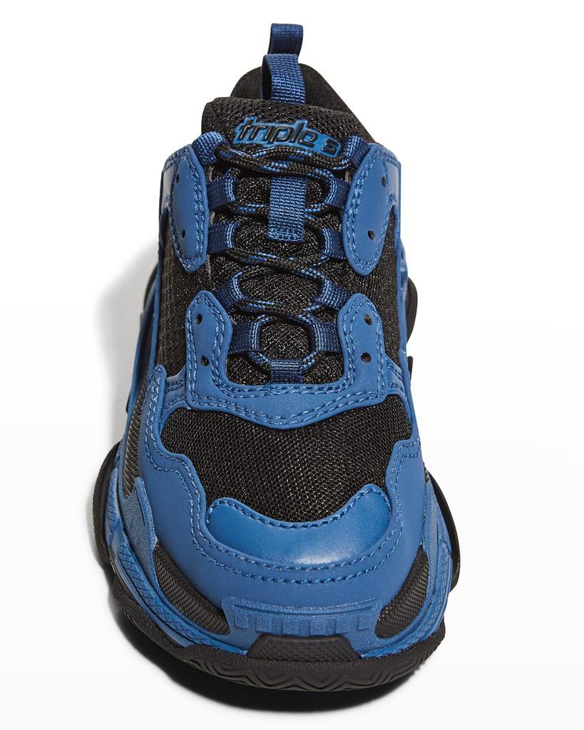 商品Balenciaga|Kid's Triple S Two-Tone Chunky Sneakers, Toddler/Kids,价格¥4284,第7张图片详细描述