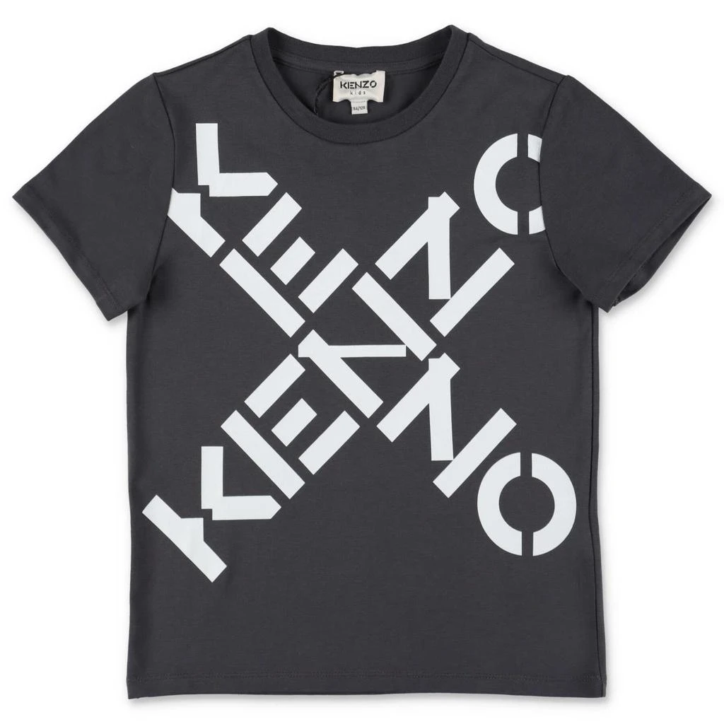 商品Kenzo|Kenzo Kids Kenzo T-shirt Grigio Scuro In Jersey Di Cotone,价格¥624,第1张图片